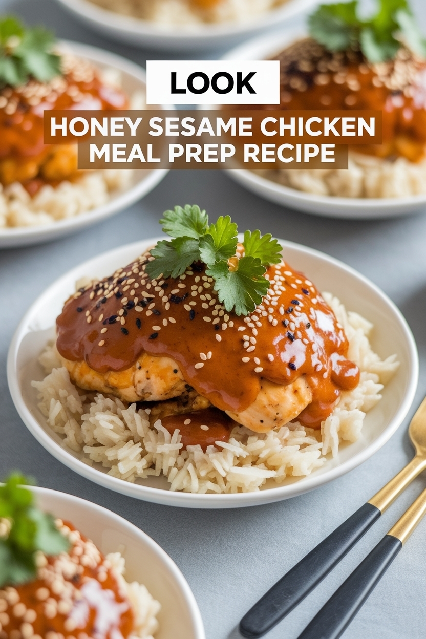 honey sesame chicken meal prep recipe