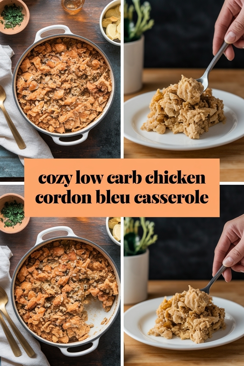 low carb chicken cordon bleu casserole