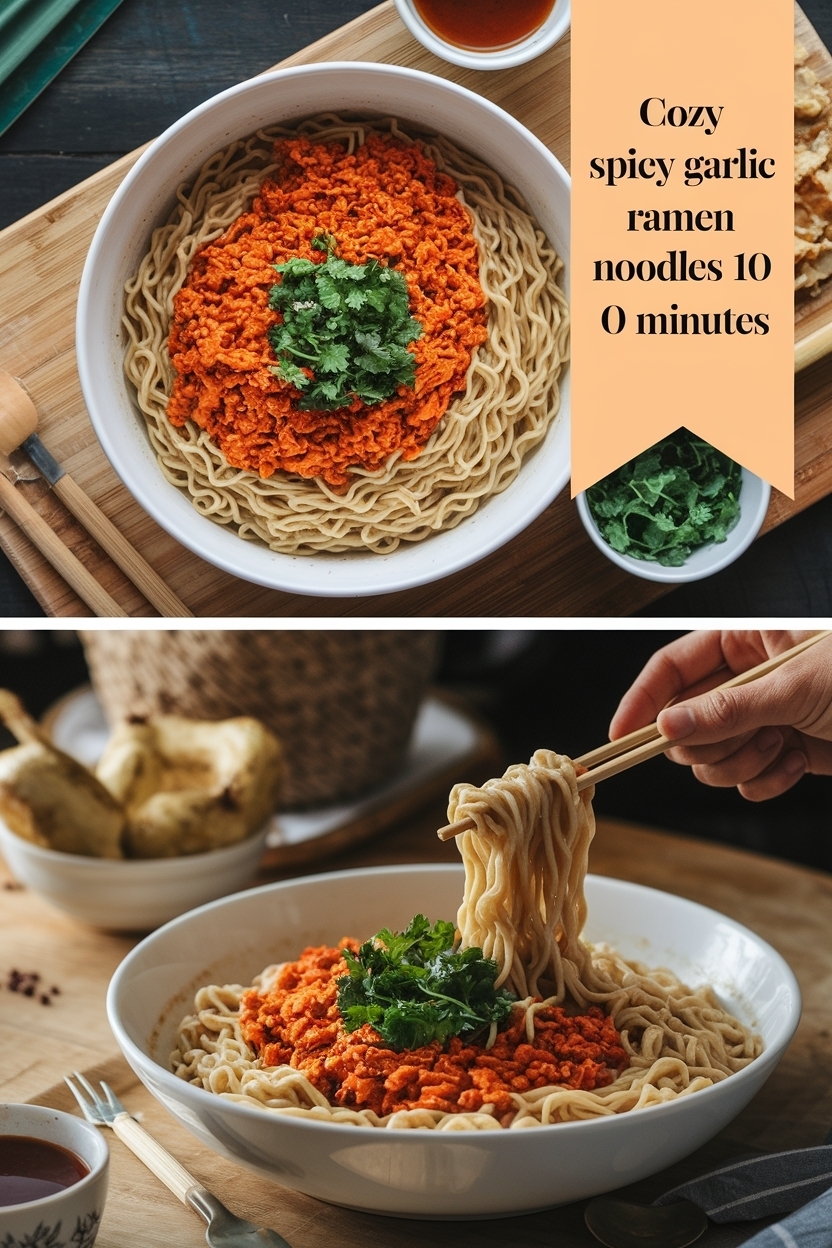 spicy garlic ramen noodles 10 minutes