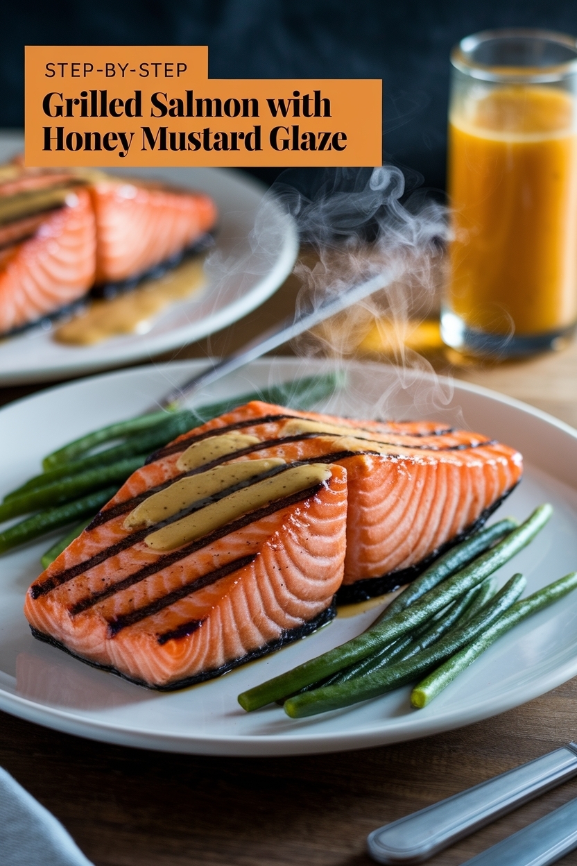 grilled salmon with honey mustard glaze