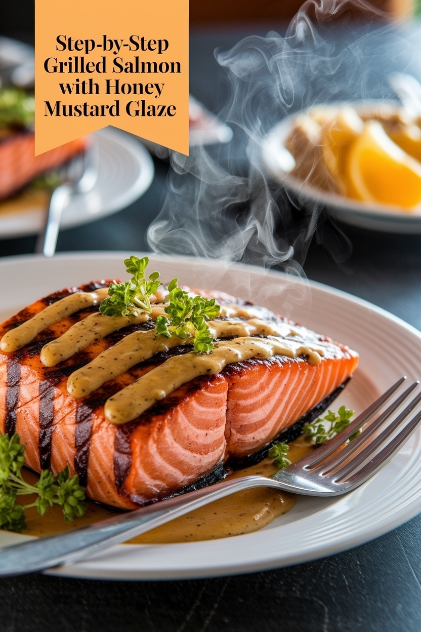 grilled salmon with honey mustard glaze