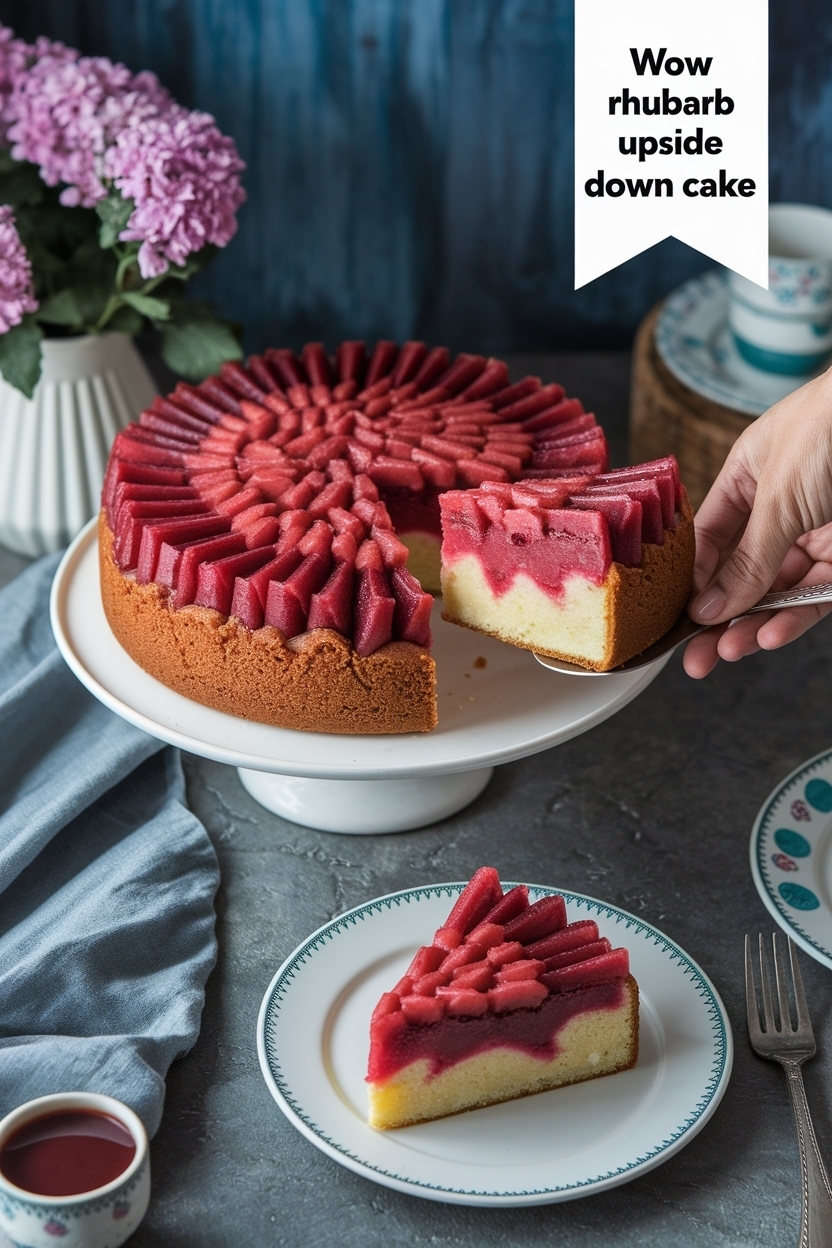 rhubarb upside down cake