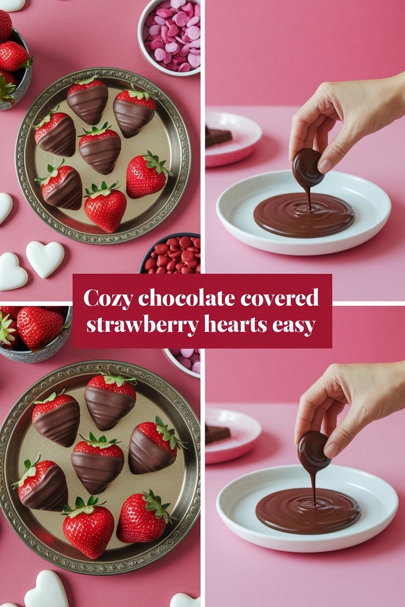 chocolate covered strawberry hearts easy