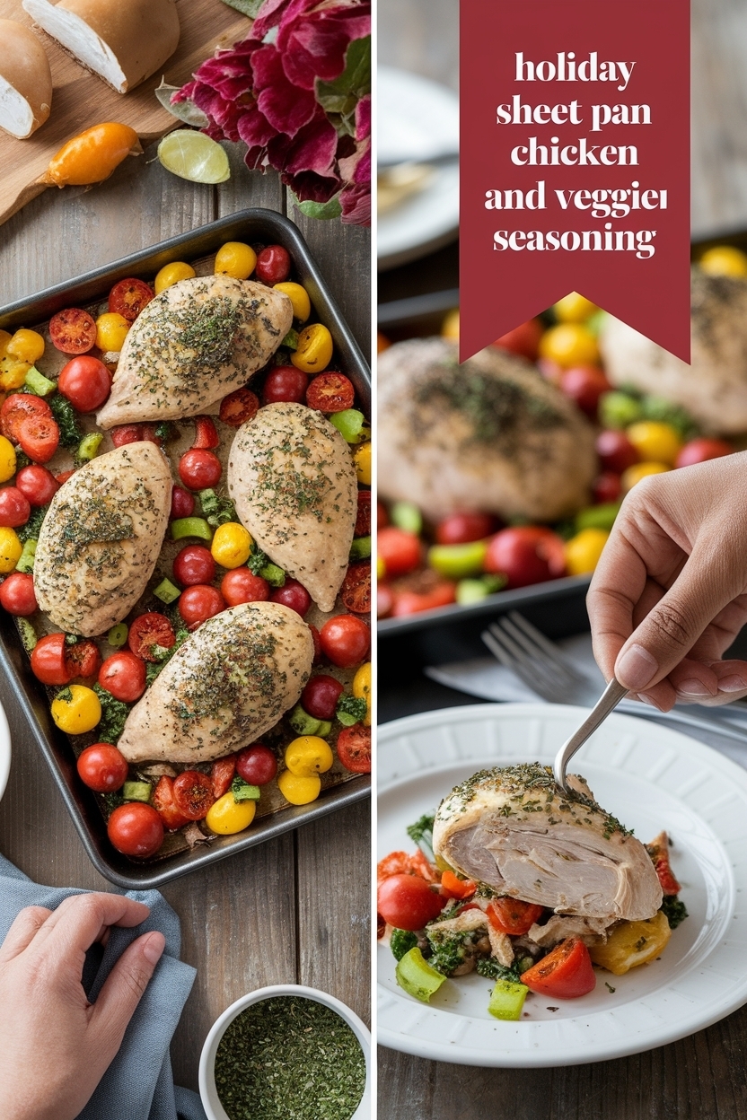 sheet pan chicken and veggies italian seasoning