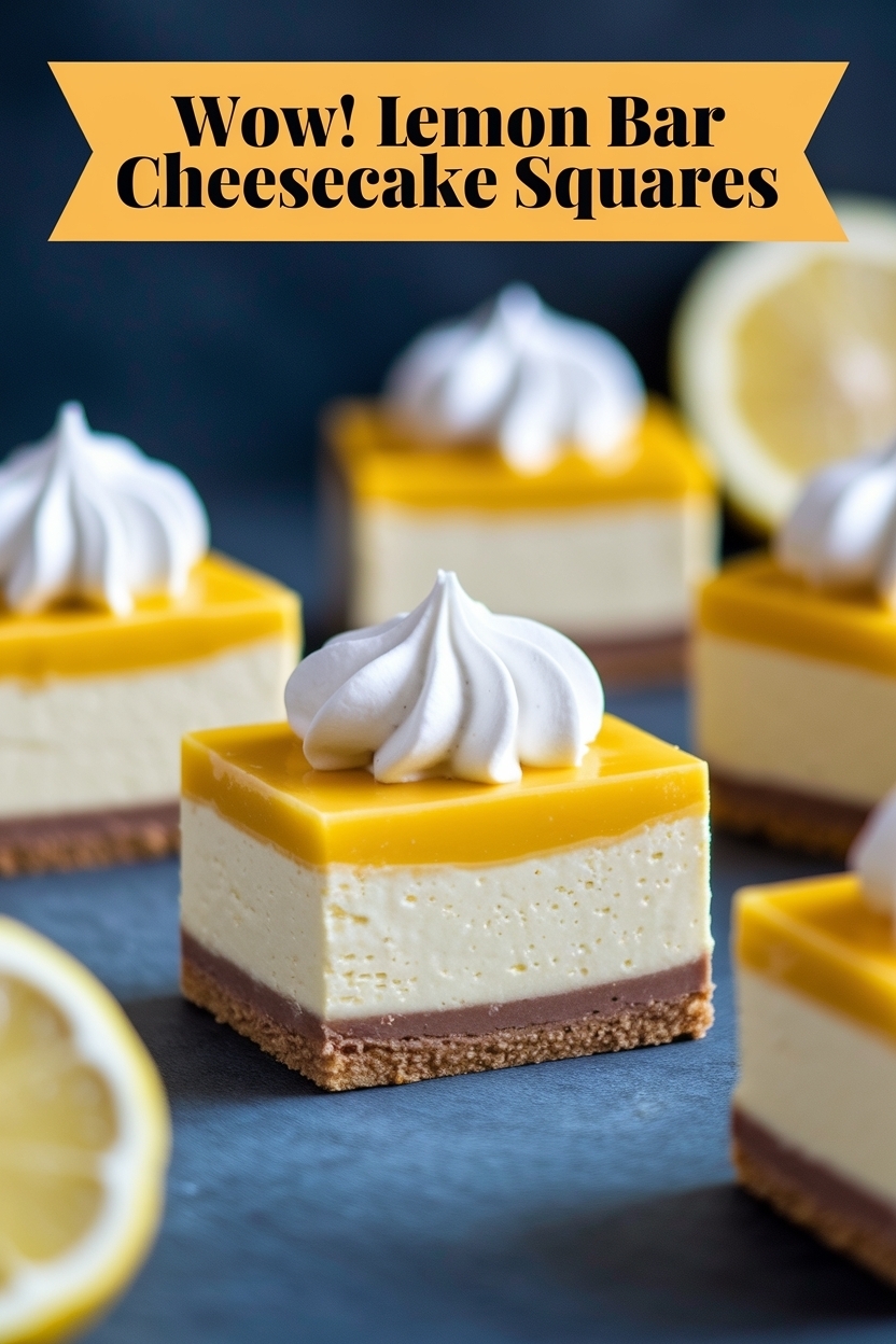 lemon bar cheesecake squares