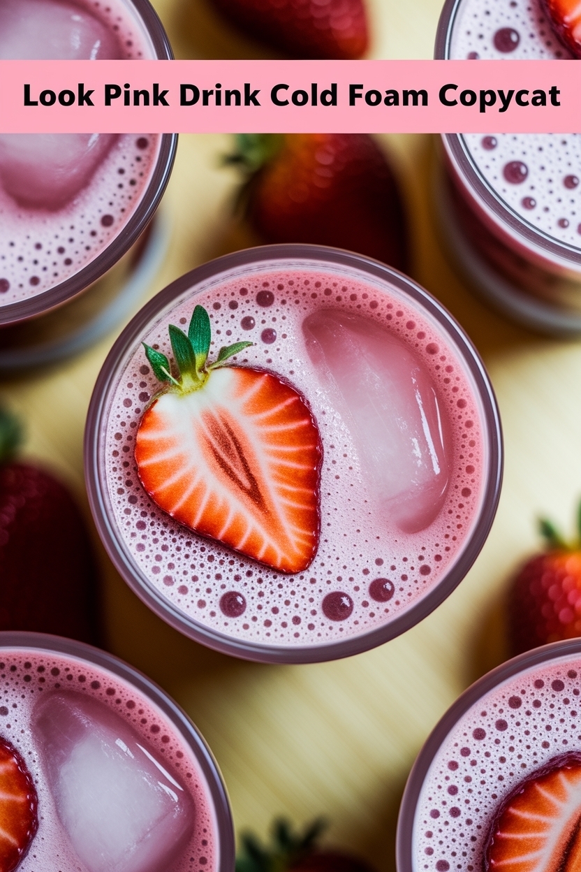 pink drink cold foam copycat