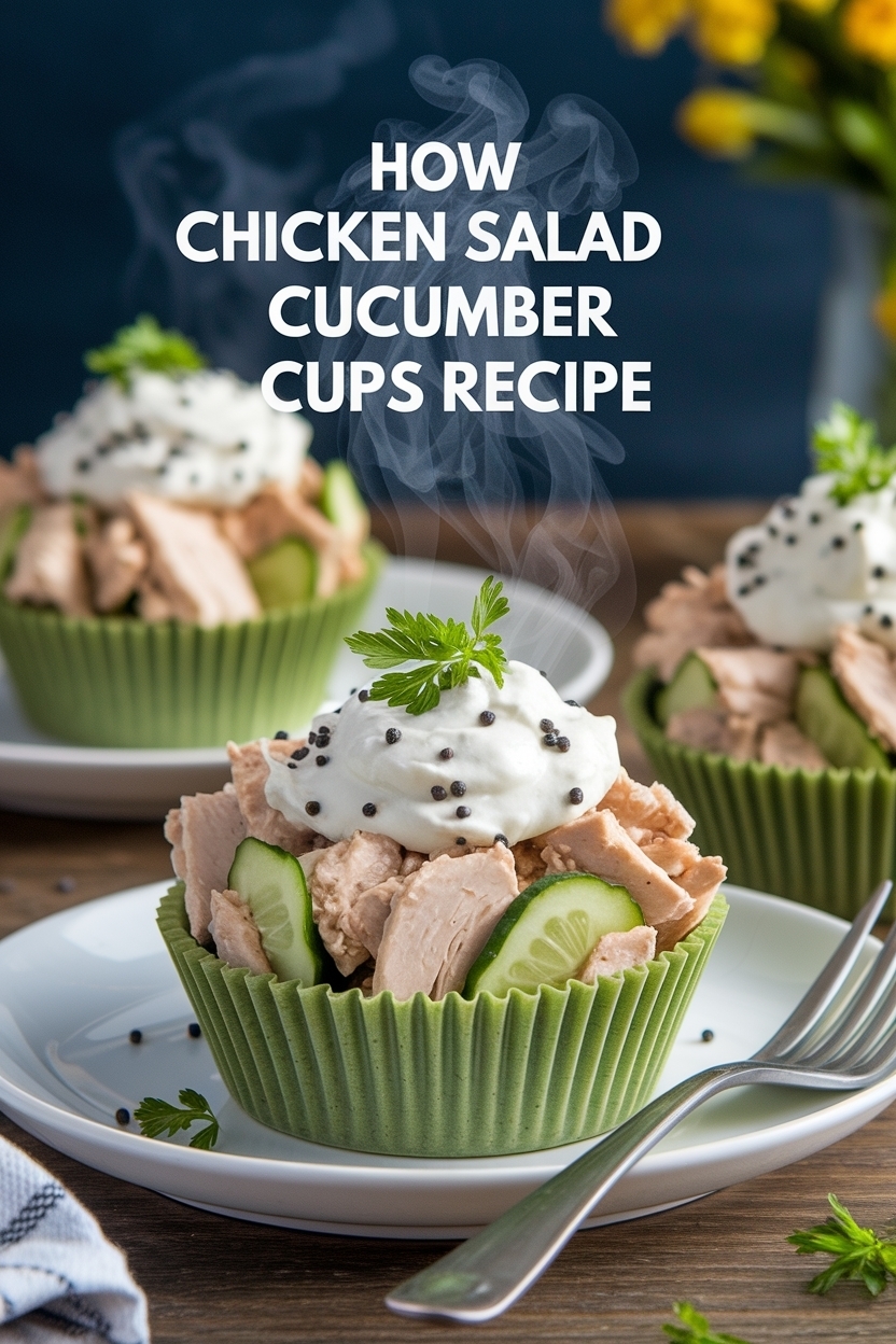 chicken salad cucumber cups recipe