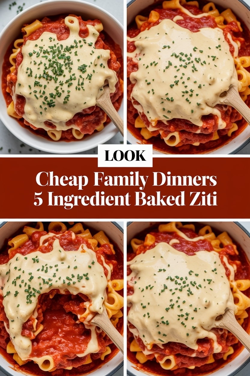 cheap family dinners 5 ingredient baked ziti
