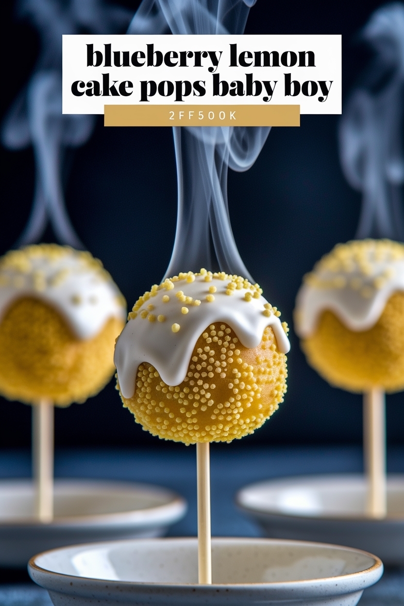 blueberry lemon cake pops baby boy