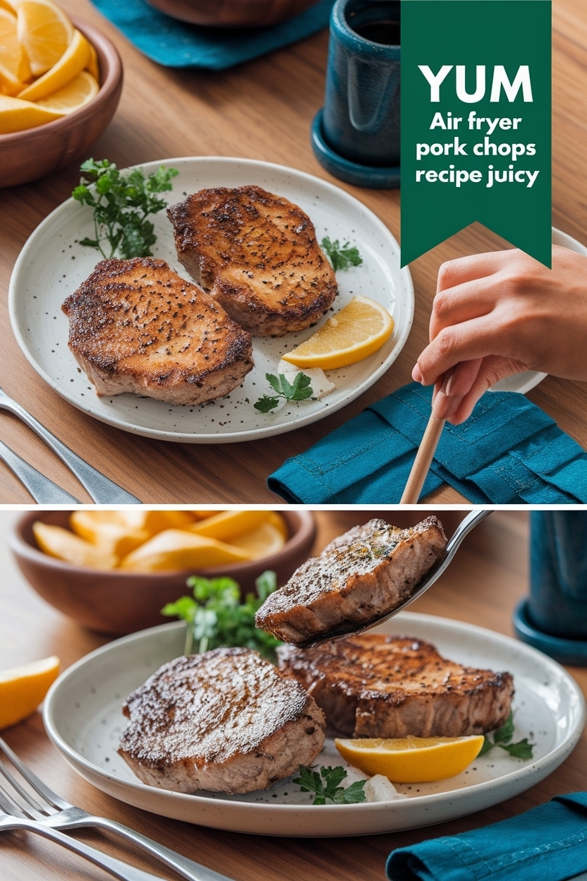 air fryer pork chops recipe juicy
