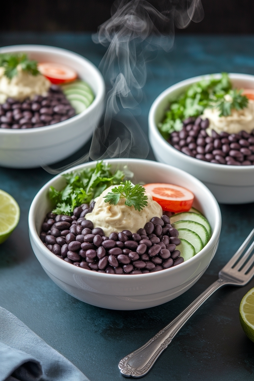black bean burrito meal prep bowls