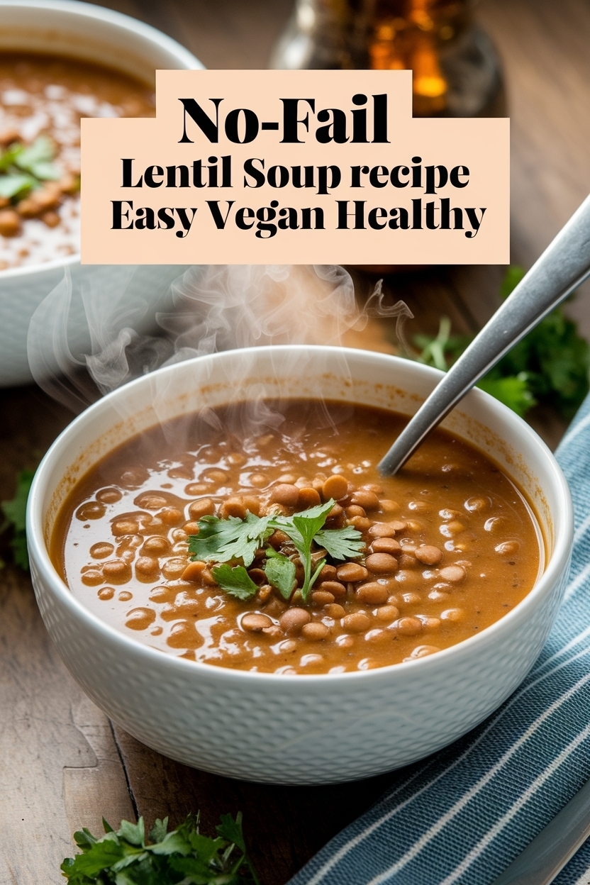 lentil soup recipe easy vegan healthy