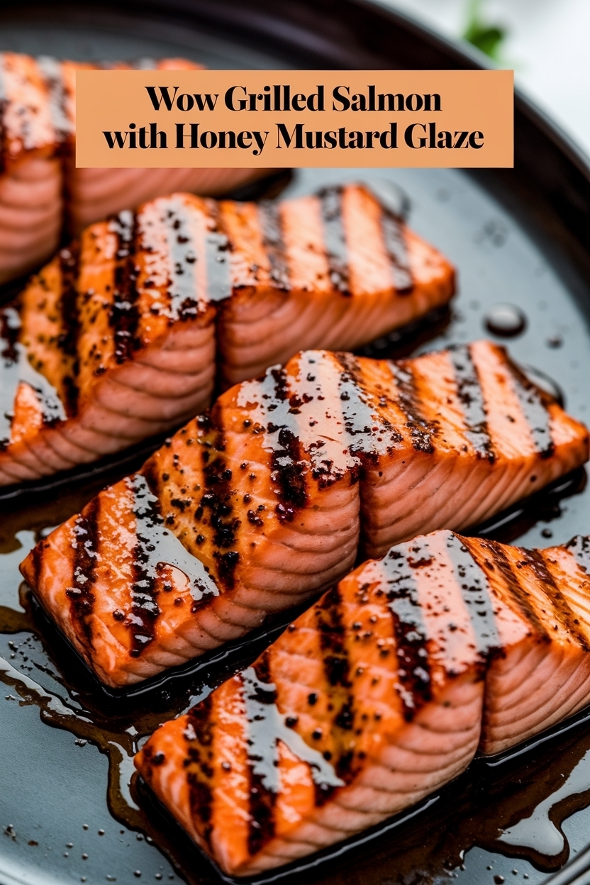 grilled salmon with honey mustard glaze