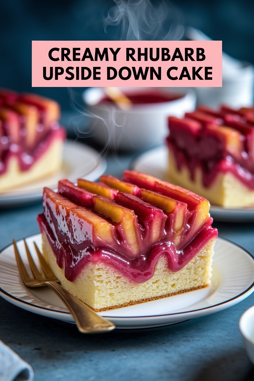 rhubarb upside down cake