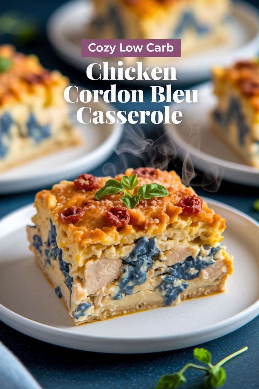 low carb chicken cordon bleu casserole