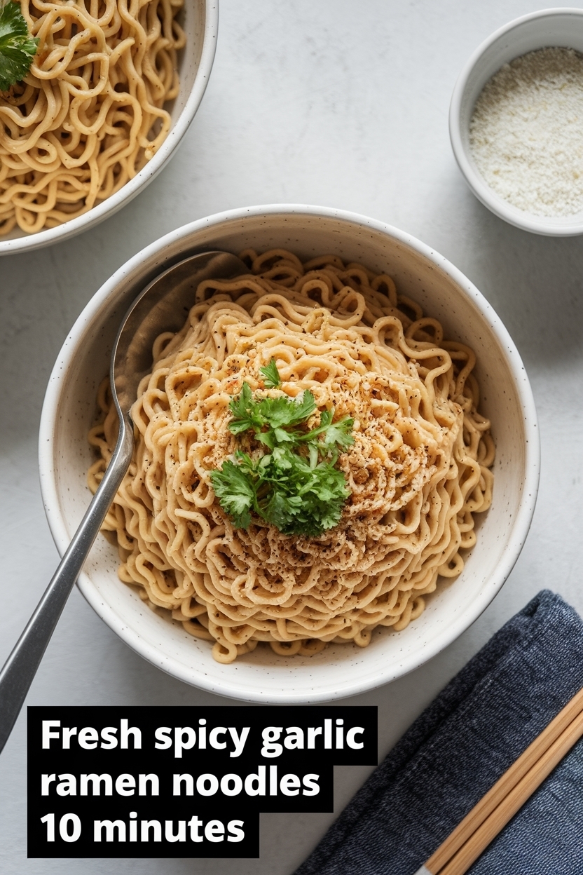 spicy garlic ramen noodles 10 minutes