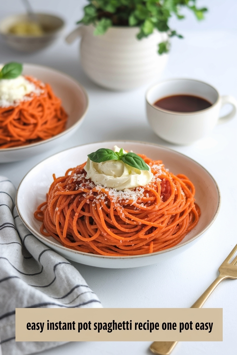 instant pot spaghetti recipe one pot easy