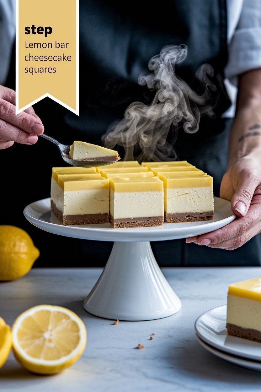 lemon bar cheesecake squares