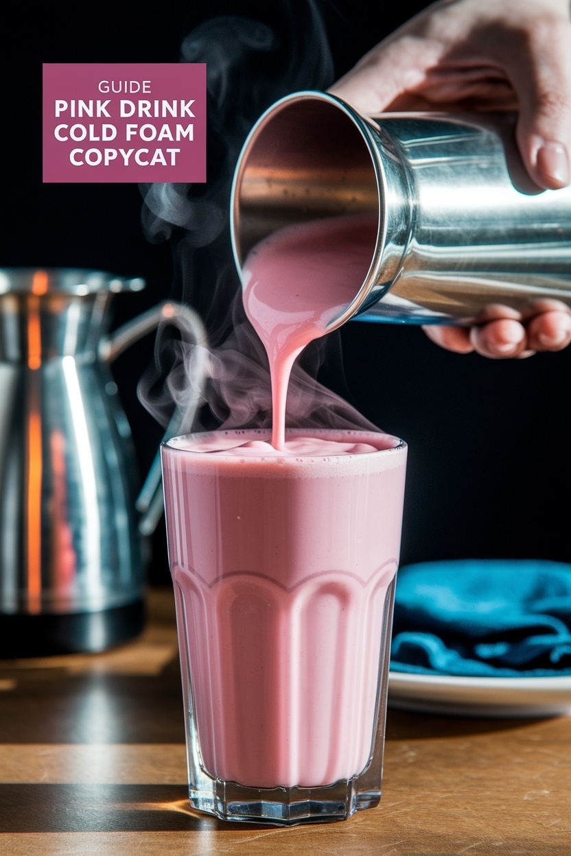 pink drink cold foam copycat