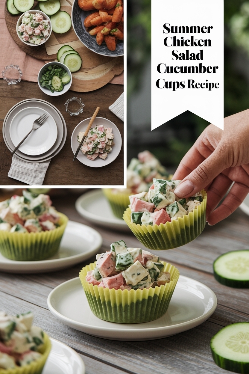 chicken salad cucumber cups recipe
