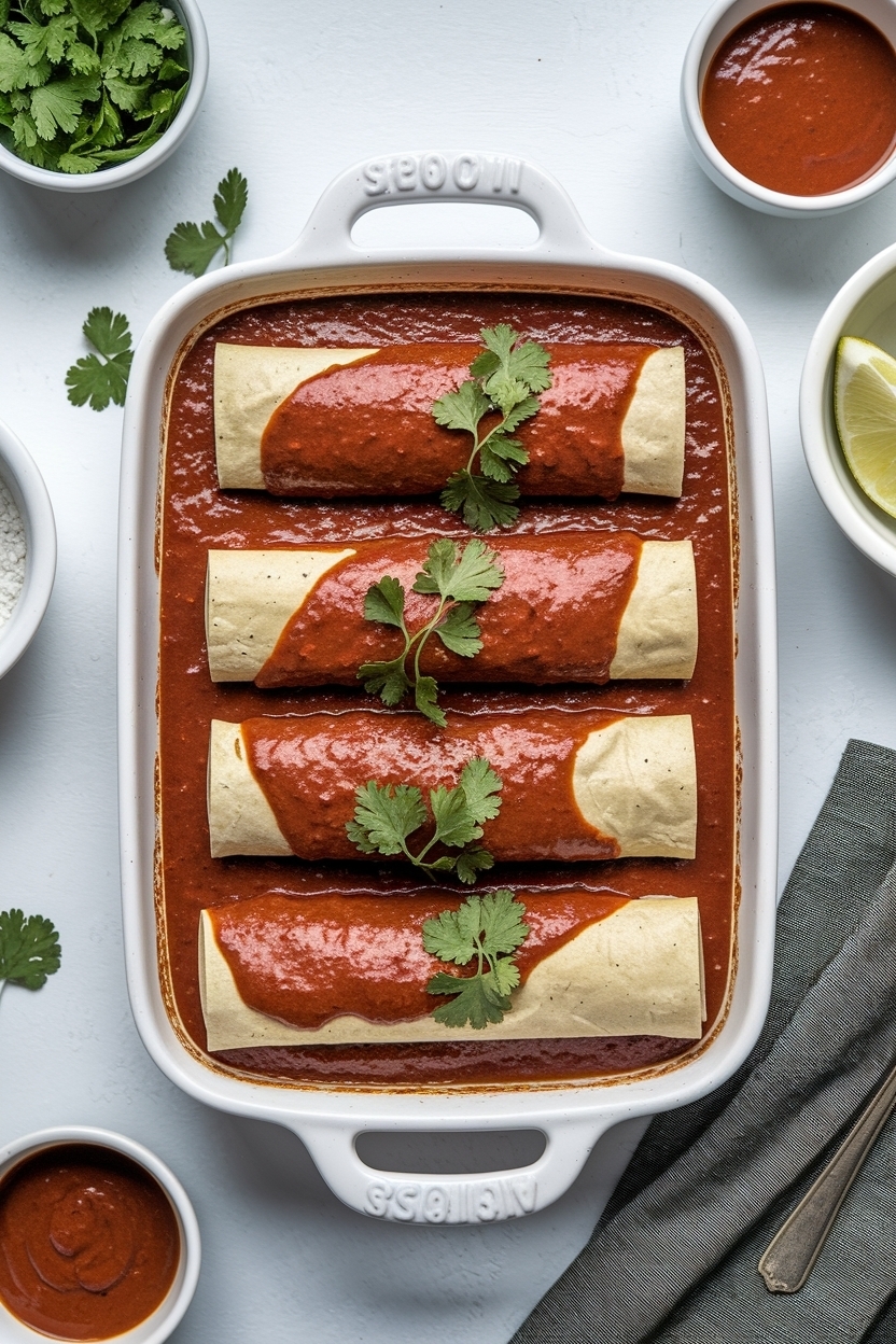 ground beef enchiladas red sauce 9x13