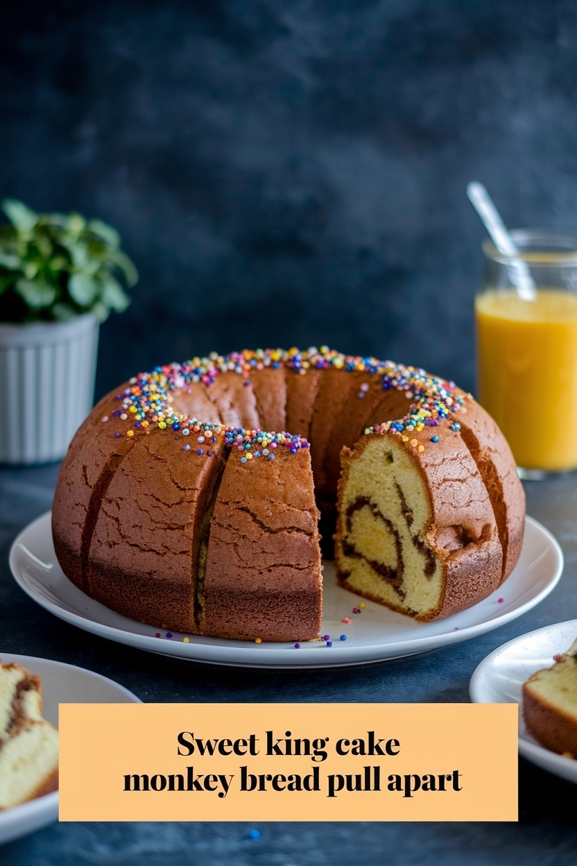king cake monkey bread pull apart