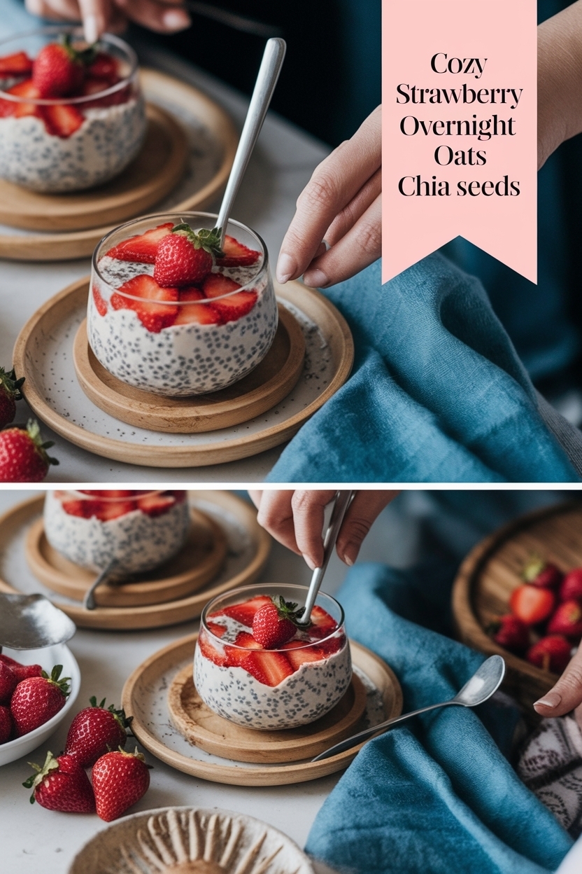 strawberry overnight oats chia seeds