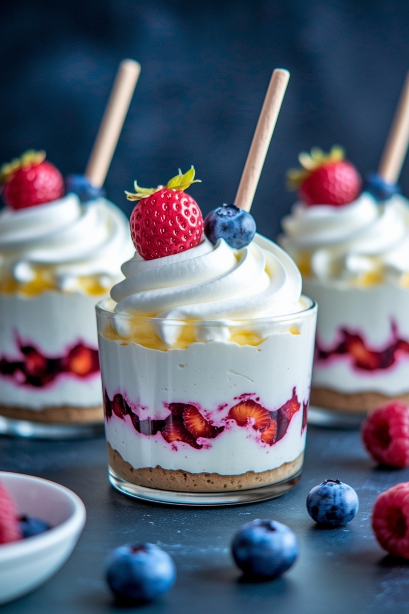 whipped greek yogurt dessert honey berries