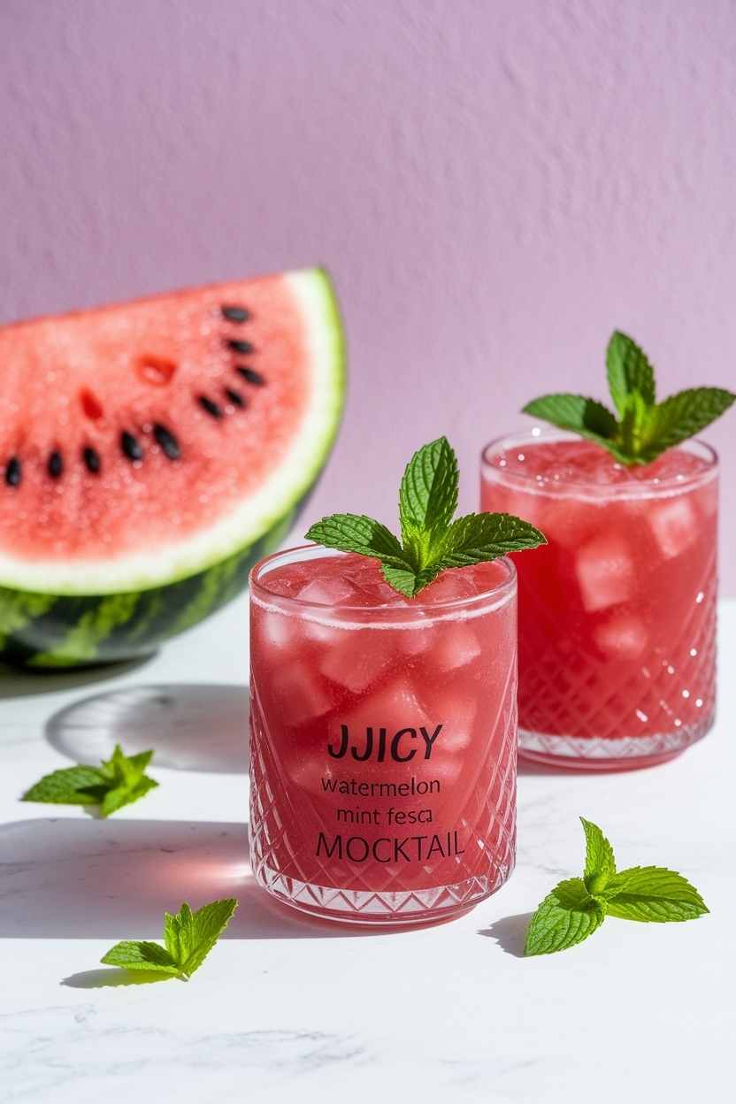 watermelon mint agua fresca mocktail