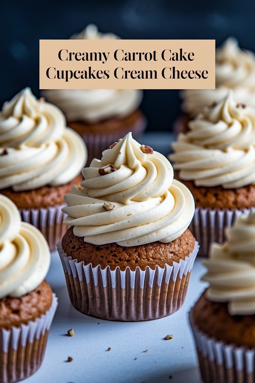carrot cake cupcakes cream cheese