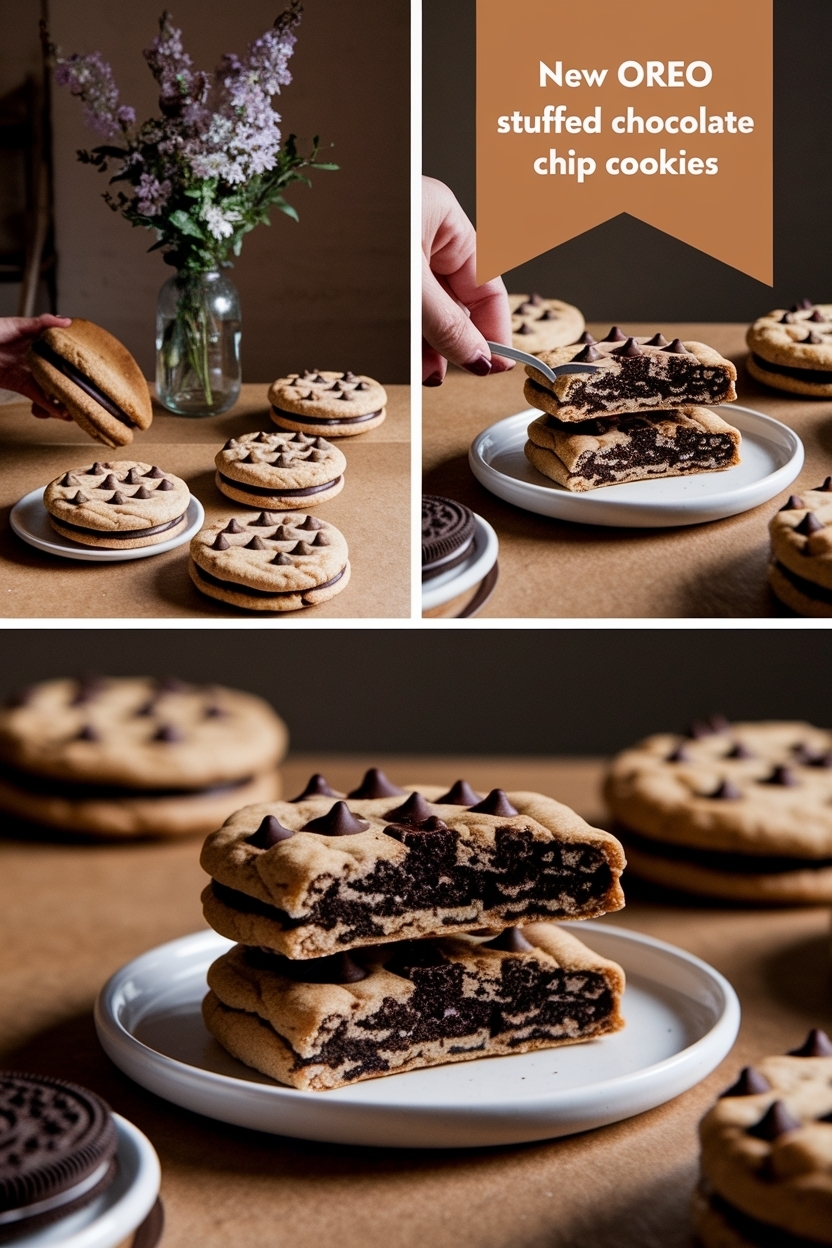 oreo stuffed chocolate chip cookies