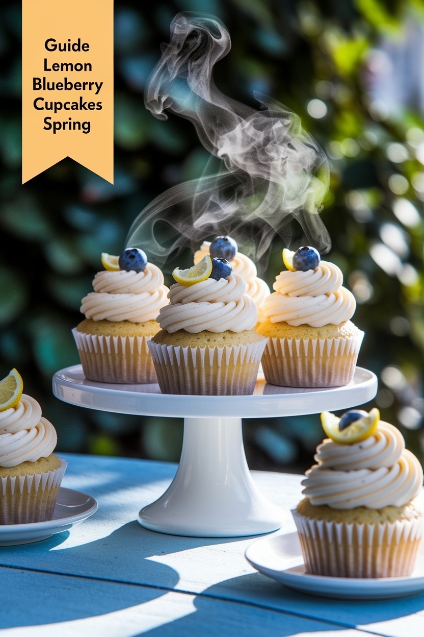 lemon blueberry cupcakes spring