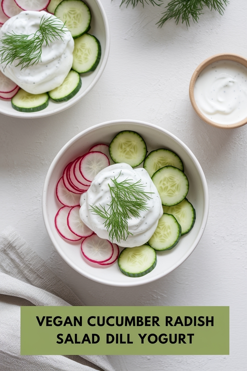 cucumber radish salad dill yogurt
