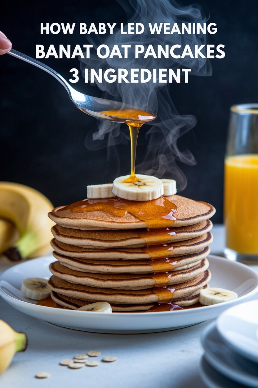 baby led weaning banana oat pancakes 3 ingredient