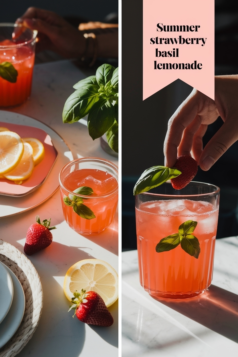 strawberry basil lemonade