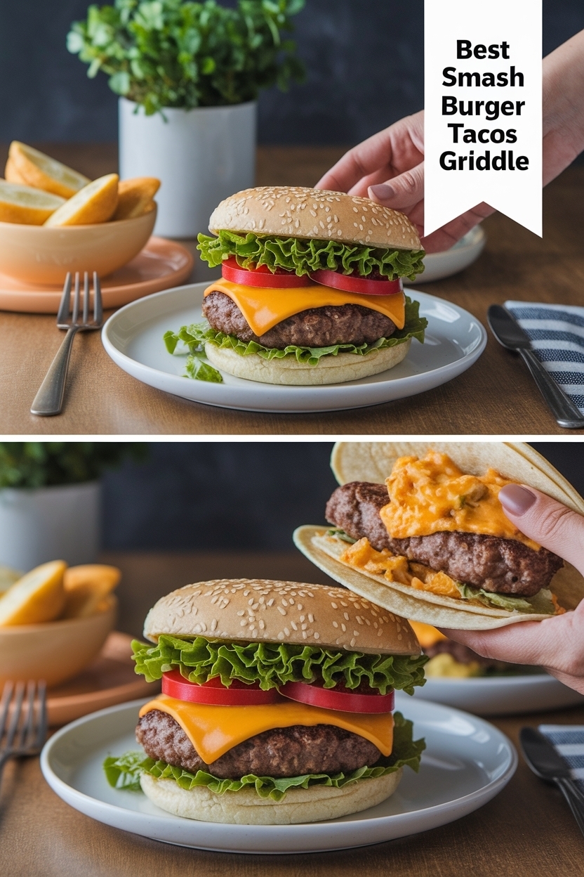 smash burger tacos griddle