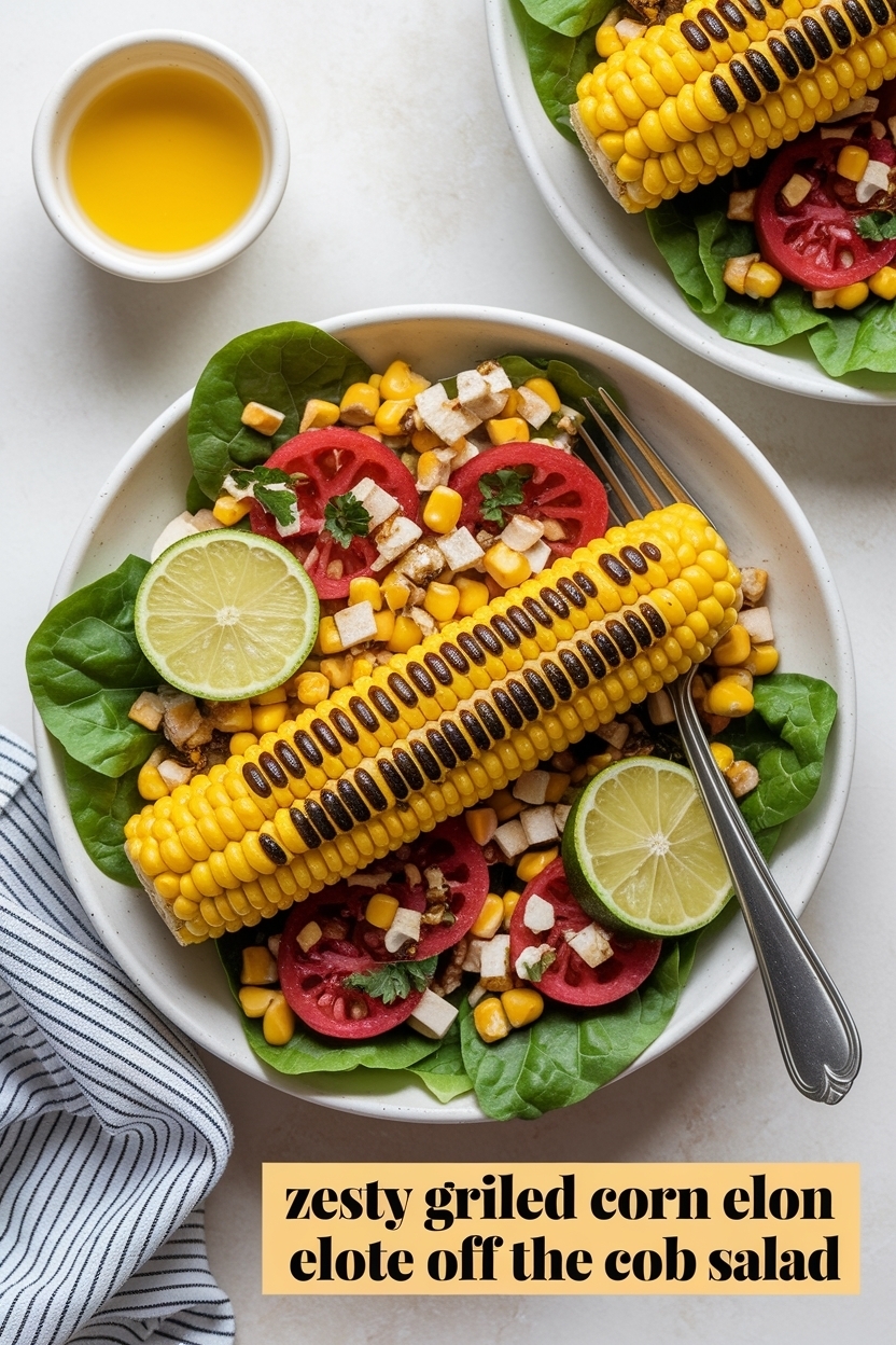 grilled corn elote off the cob salad