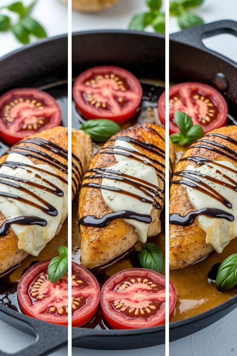 caprese chicken skillet balsamic