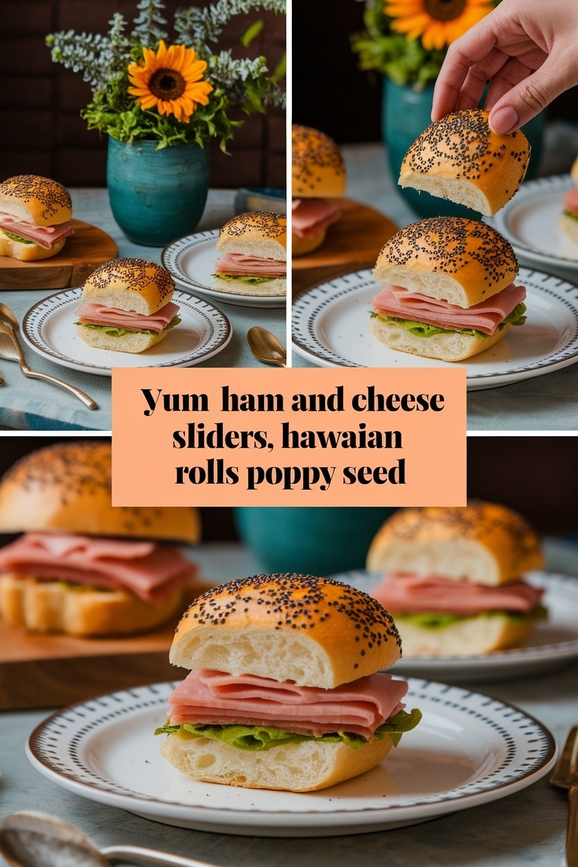 ham and cheese sliders hawaiian rolls poppy seed