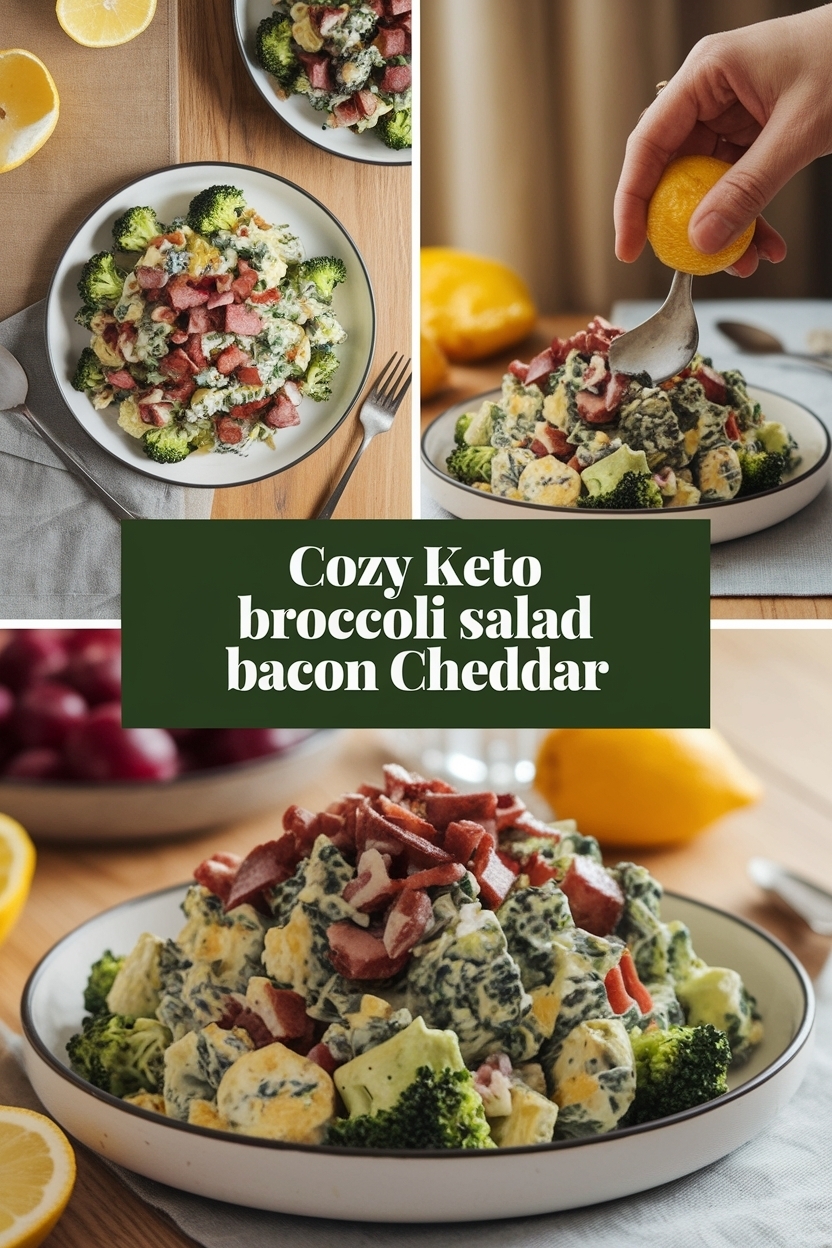 keto broccoli salad bacon cheddar