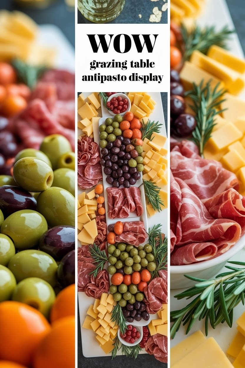 grazing table antipasto display