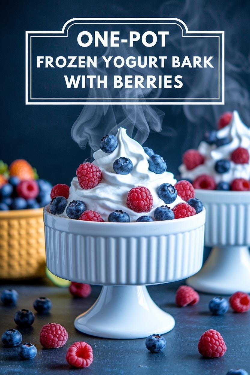 frozen yogurt bark with berries