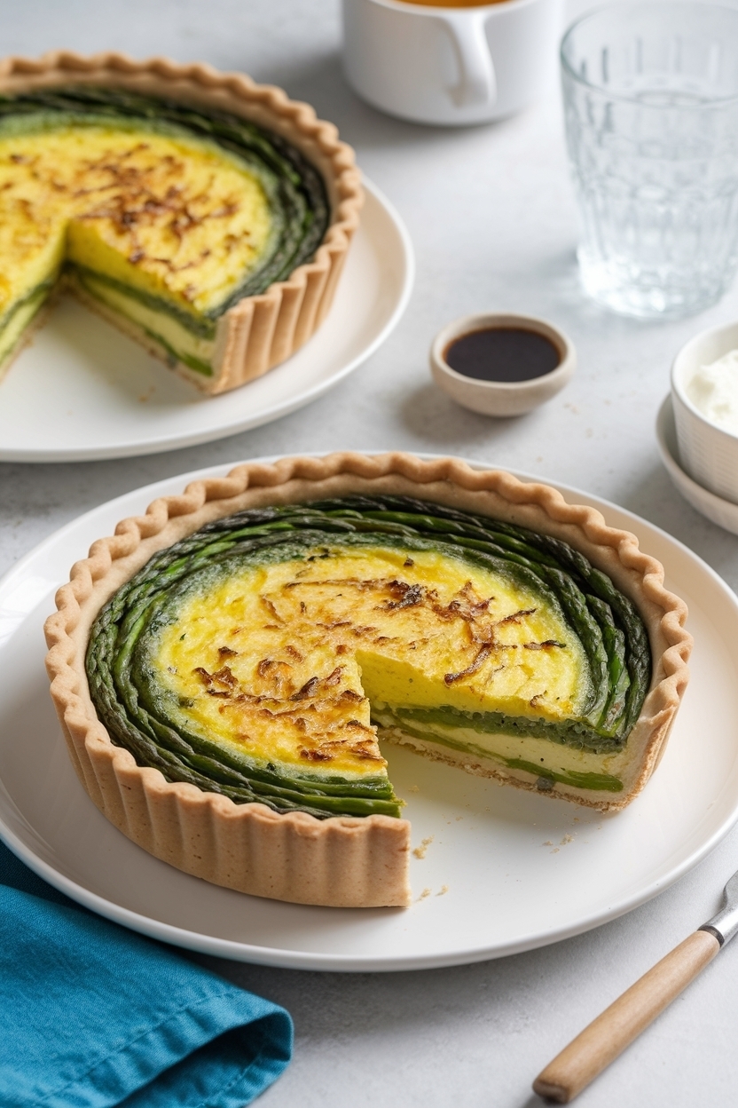 asparagus quiche with gruyere