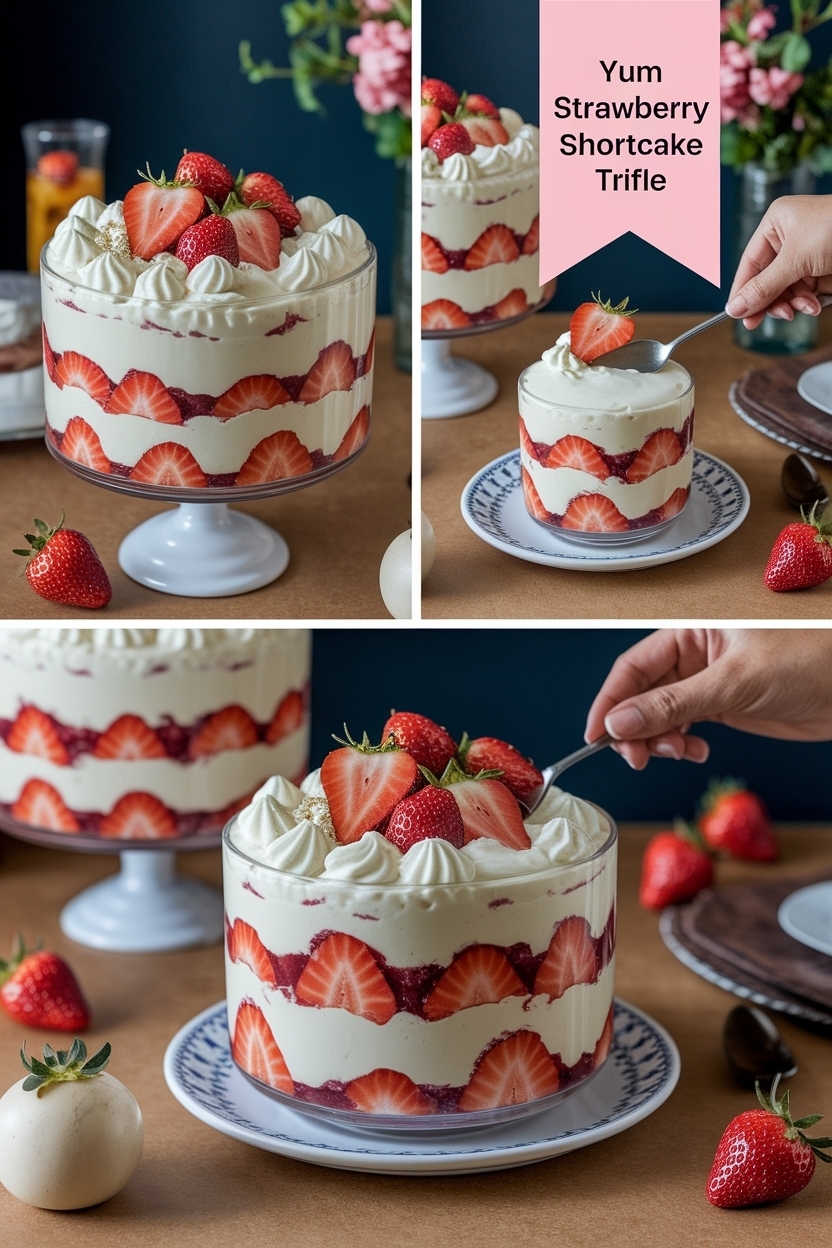 strawberry shortcake trifle
