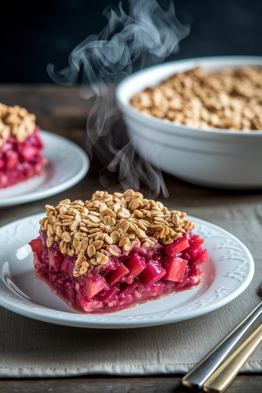 classic rhubarb crisp with oats