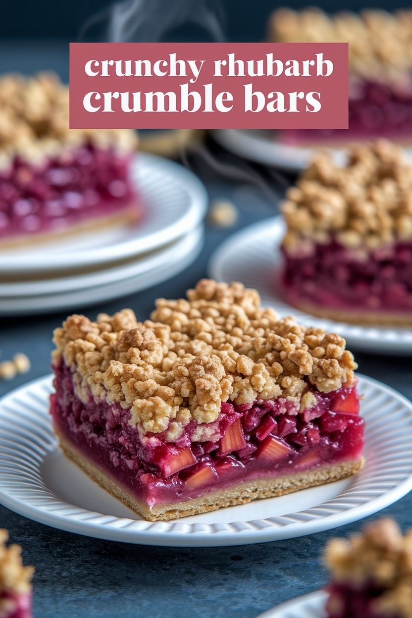 rhubarb crumble bars