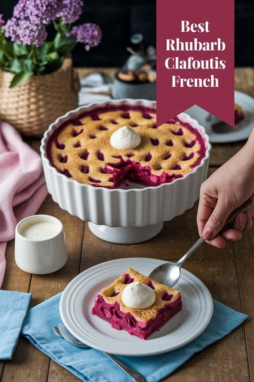 rhubarb clafoutis french
