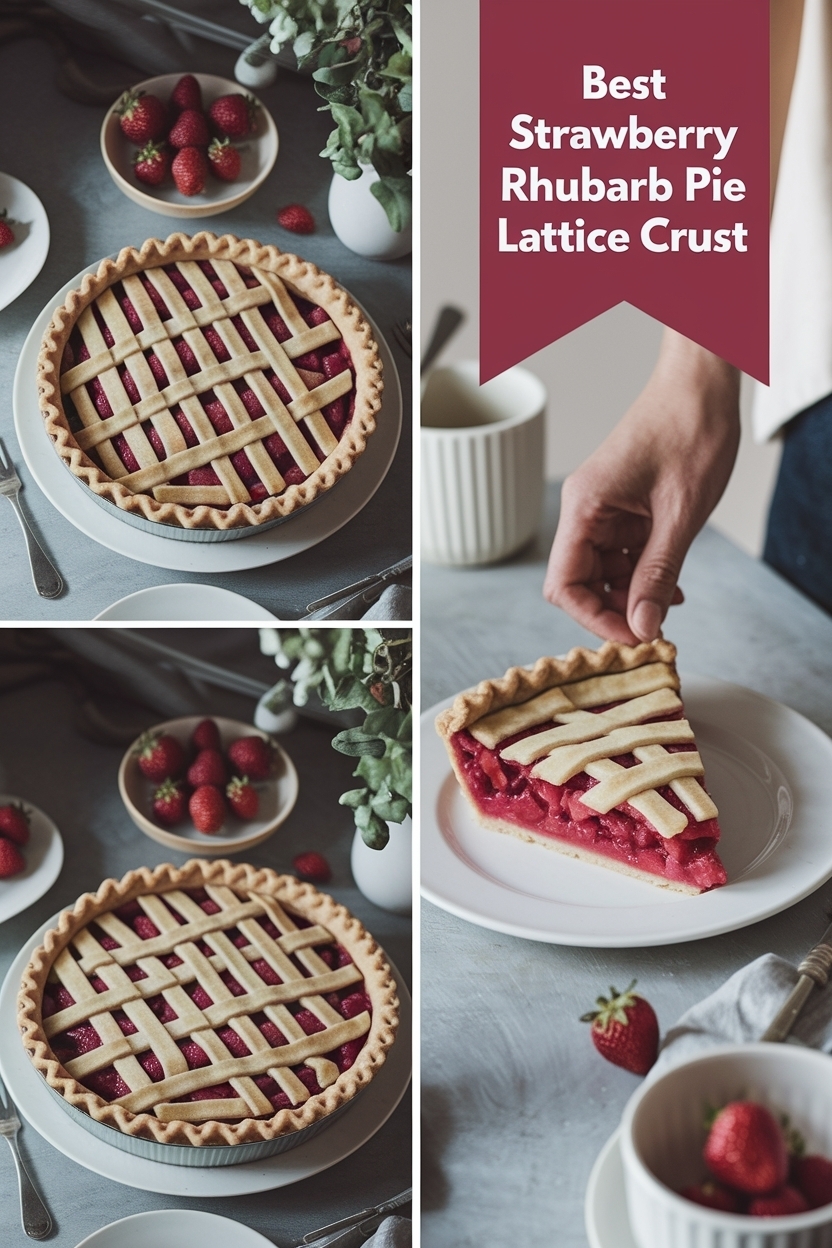strawberry rhubarb pie lattice crust