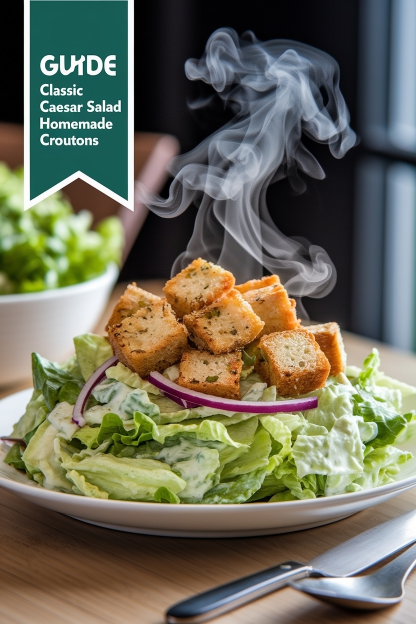 classic caesar salad homemade croutons