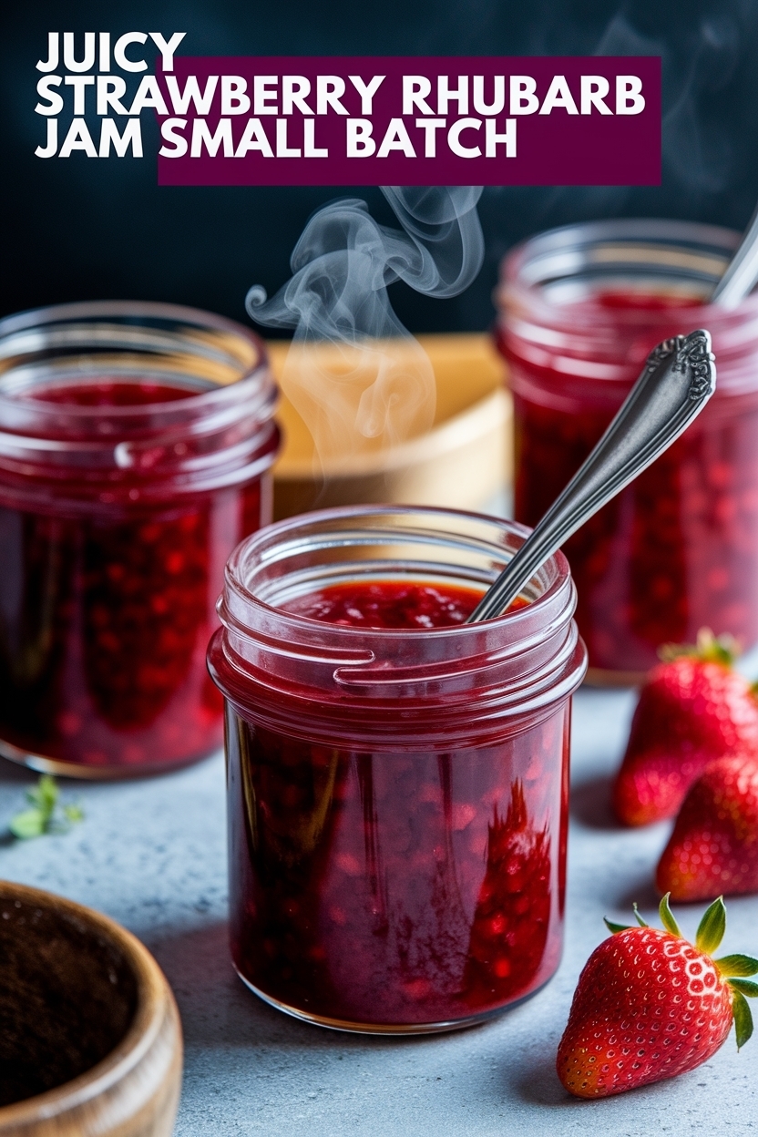 strawberry rhubarb jam small batch